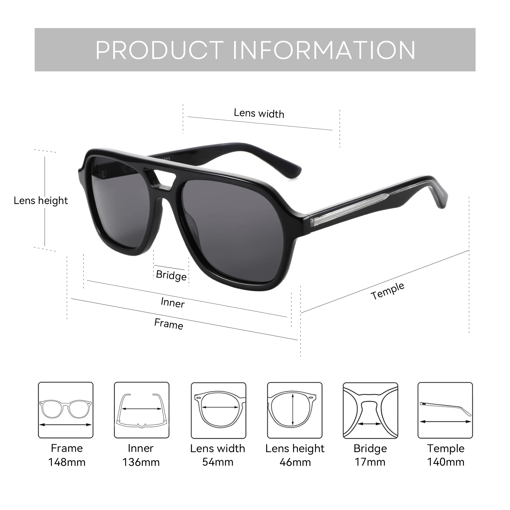 ZENOTTIC New Arrivals Aviator Polarized Sunglasses Handmade